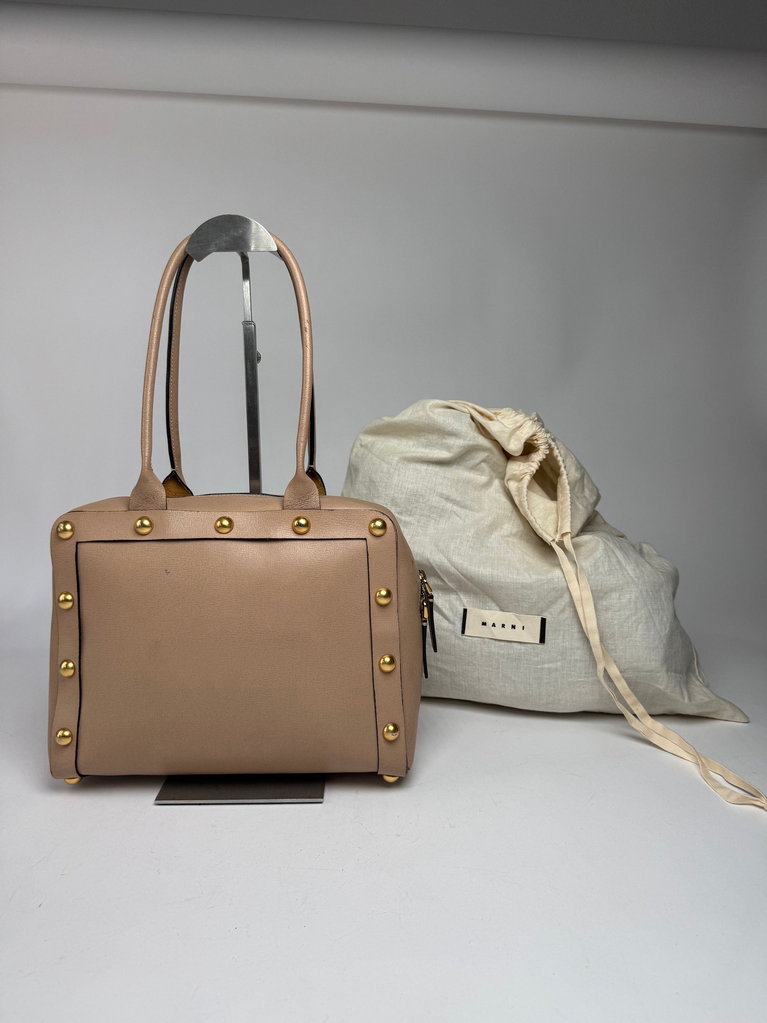 Marni Vintage Leather Bag Beige Size ONE SIZE - 1 Thumbnail
