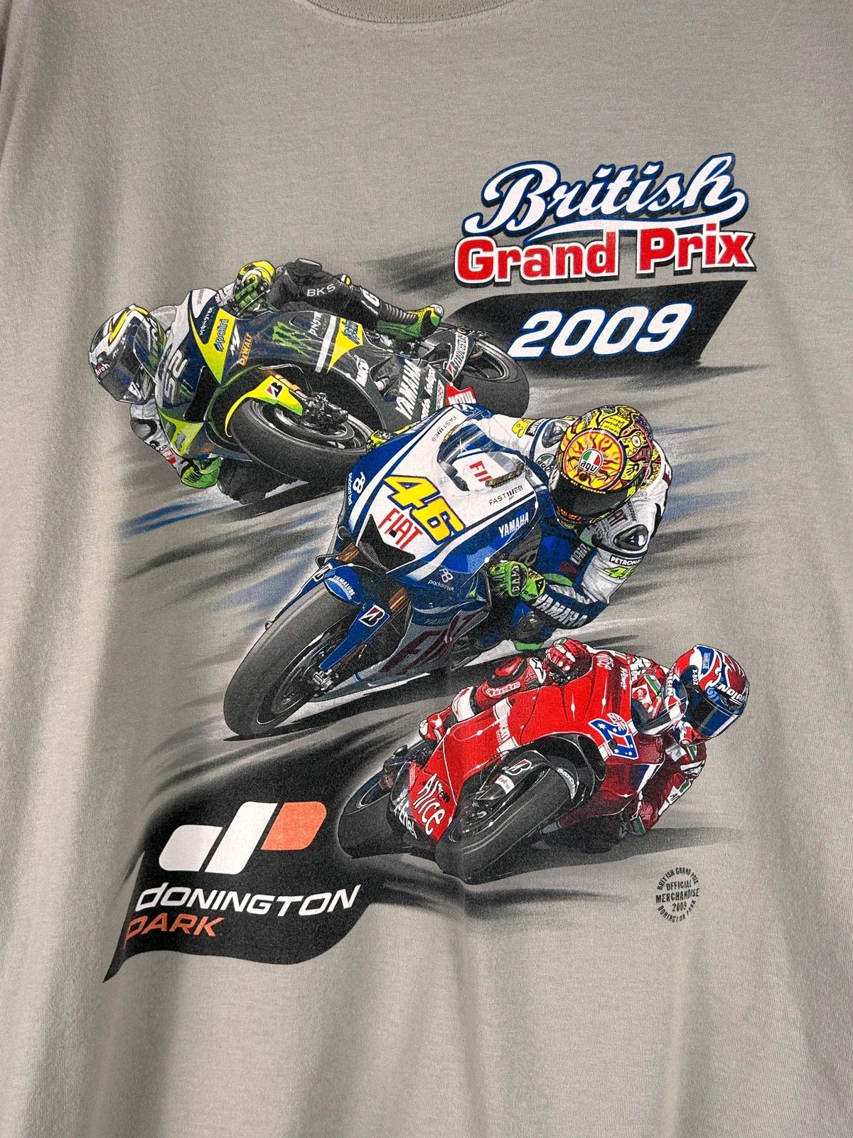 Fruit Of The Loom × Vintage British Grand Prix motorcycle racing tee from 2009 grey Size US XXL / EU 58 / 5 - 3 Thumbnail