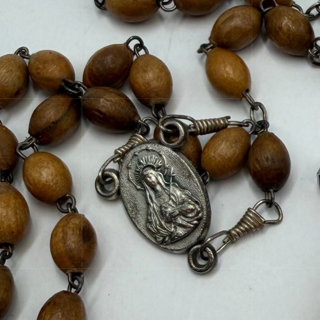 Other Jerusalem Olive Wood Rosary Necklace - Handmade Holy Land Size ONE SIZE - 8 Thumbnail