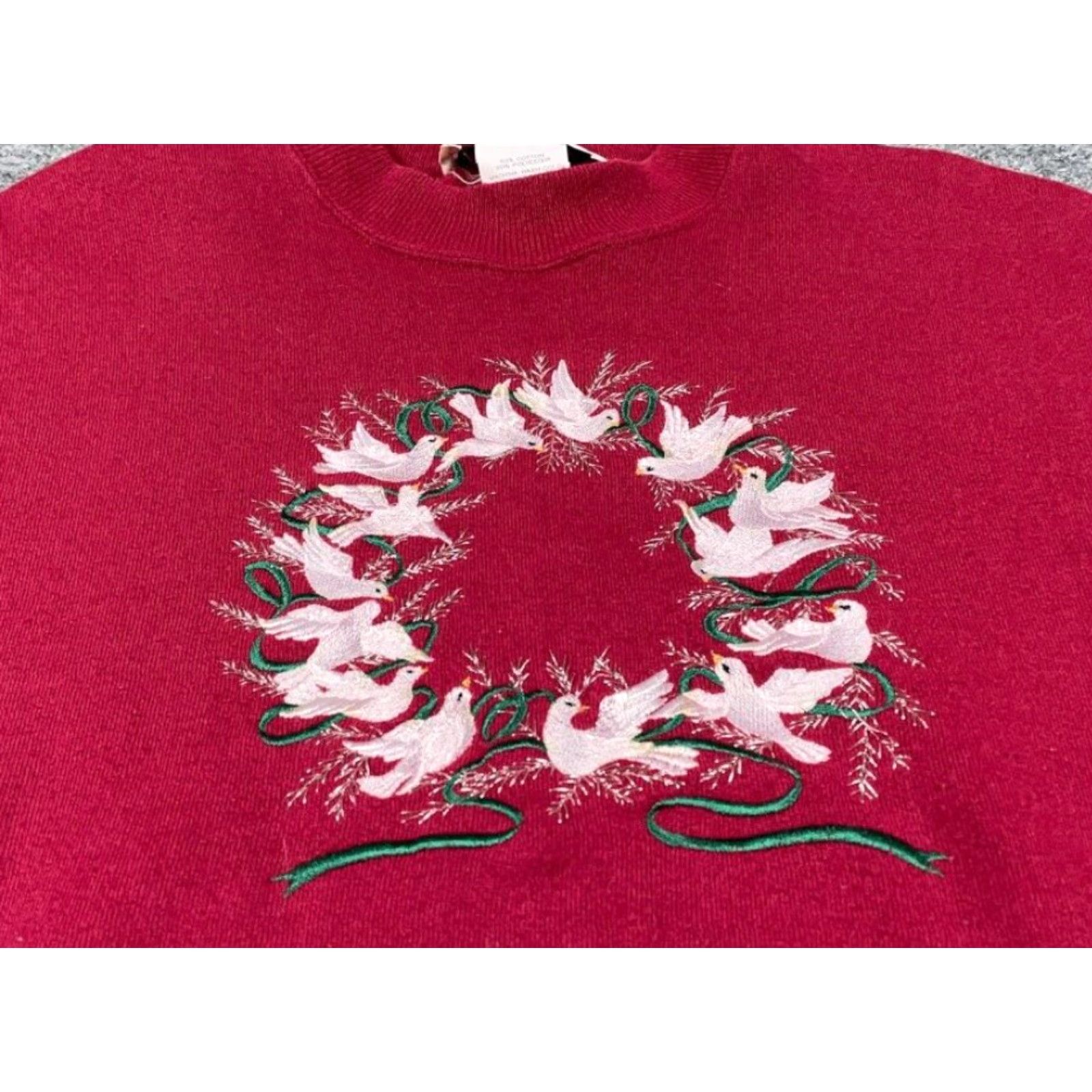 Orvis VINTAGE VTG 90s Dove Embroidered Sweatshirt Orvis USA Adult Small Dark Red Mom Style Size S / US 4 / IT 40 - 5 Thumbnail