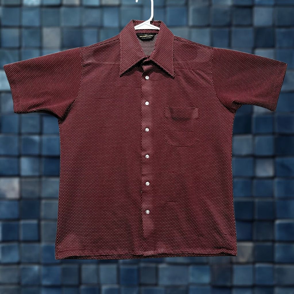 Vintage VINTAGE Puritan Shirt Mens L Red Polka Dot Button Up Dagger Collar Disco 60s 70s Mens Clothes Shirt Size US L / EU 52-54 / 3 - 1 Thumbnail