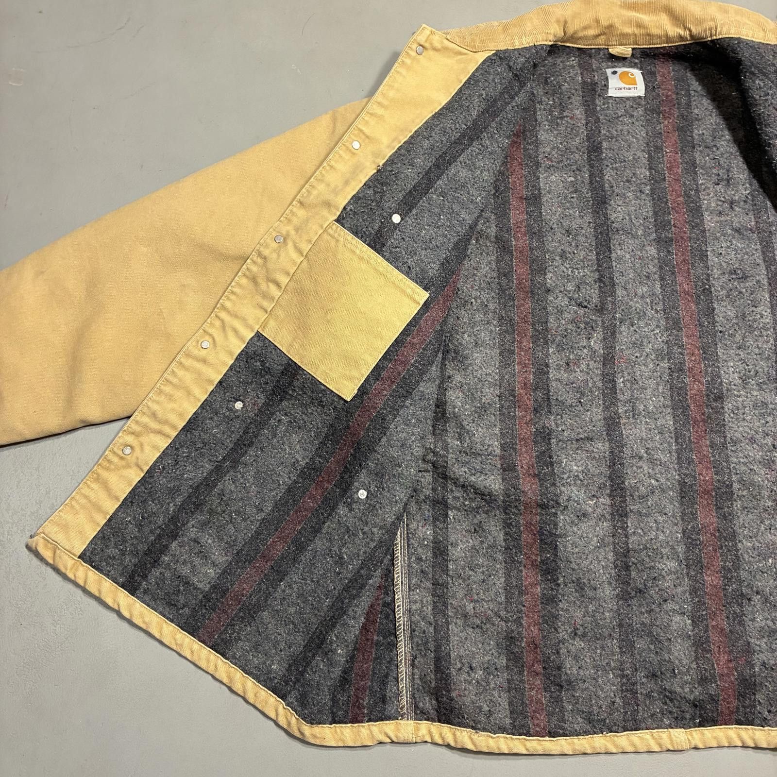 Carhartt Vintage Carhartt C01 Canvas Chore Jacket Tan Blanket Lined Size US L / EU 52-54 / 3 - 4 Thumbnail