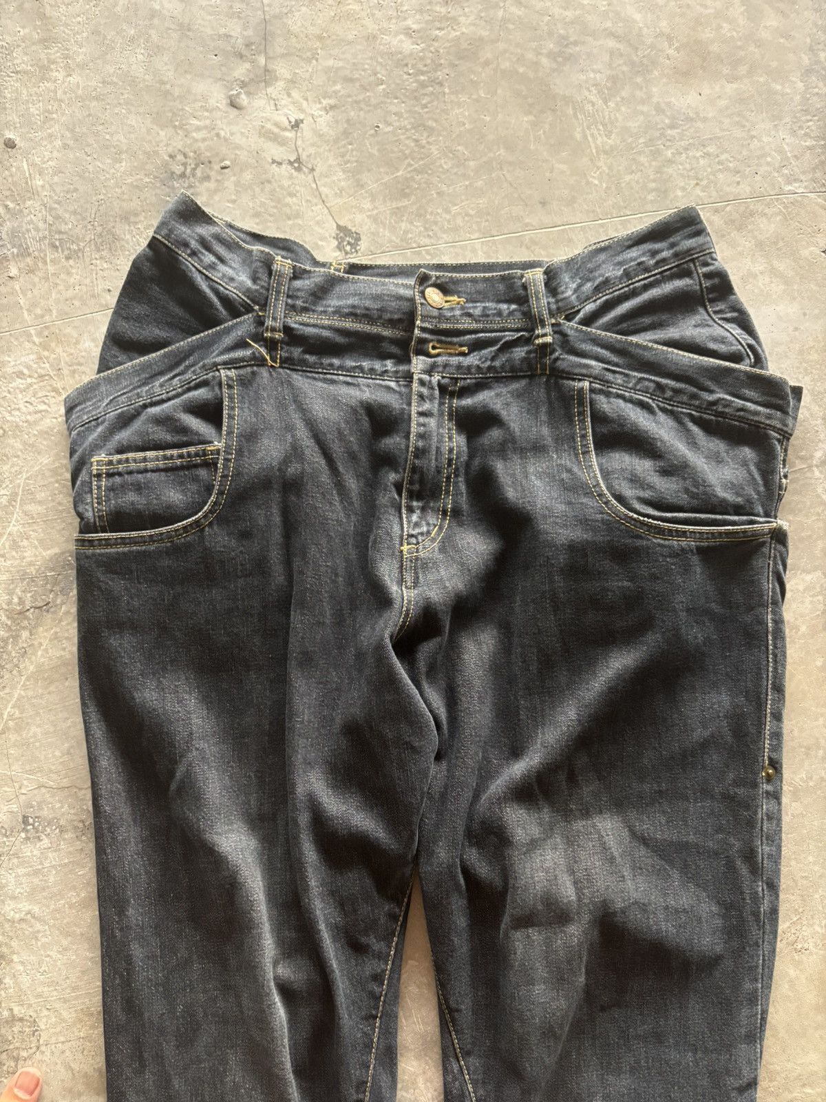 Frapbois FRAPBOIS doublewaist experimental jeans japanese punk gothic Size US 32 / EU 48 - 12 Thumbnail