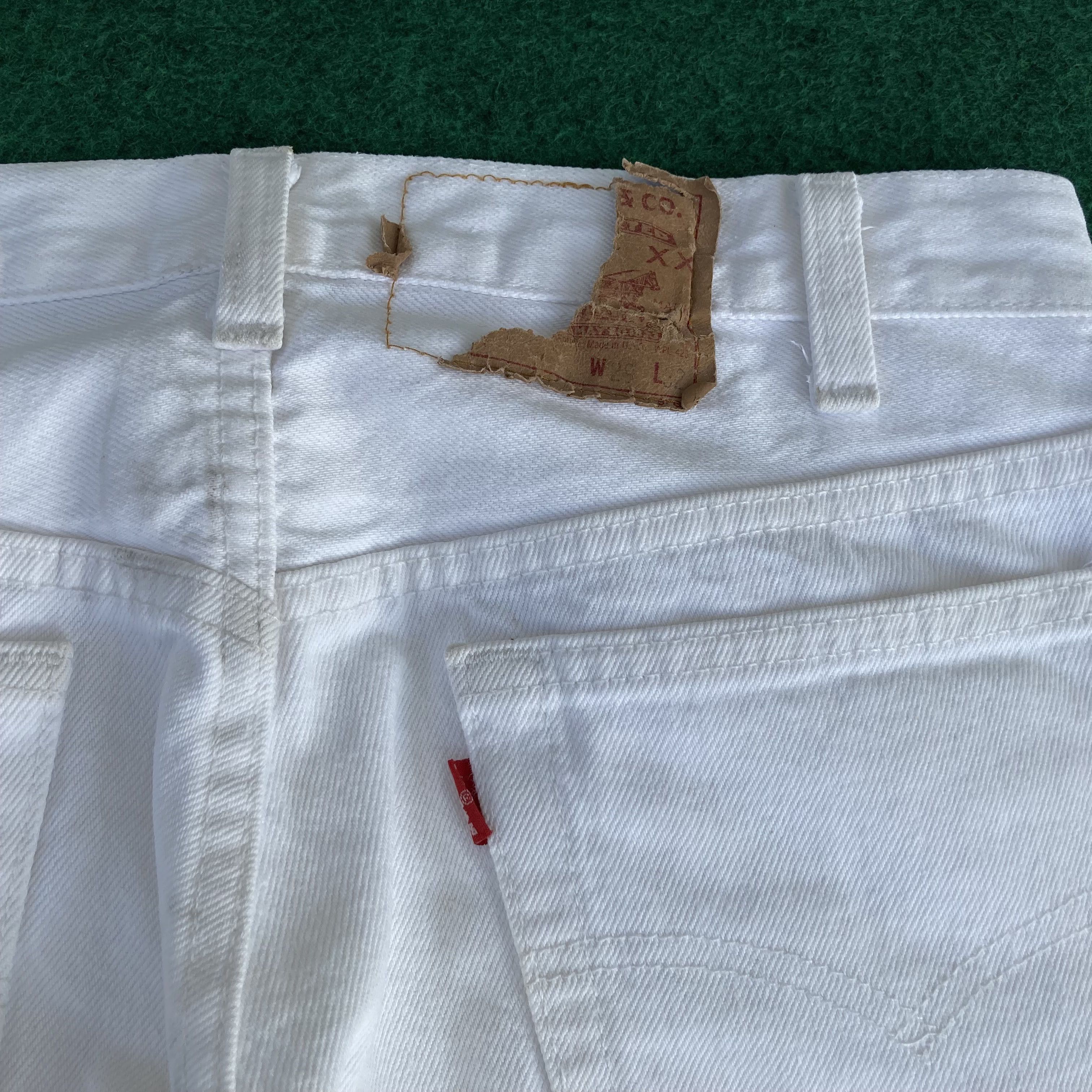 Levi's × Vintage Vtg Levis 501 Distressed Ripped White Grunge Jeans Size US 28 / EU 44 - 12 Thumbnail