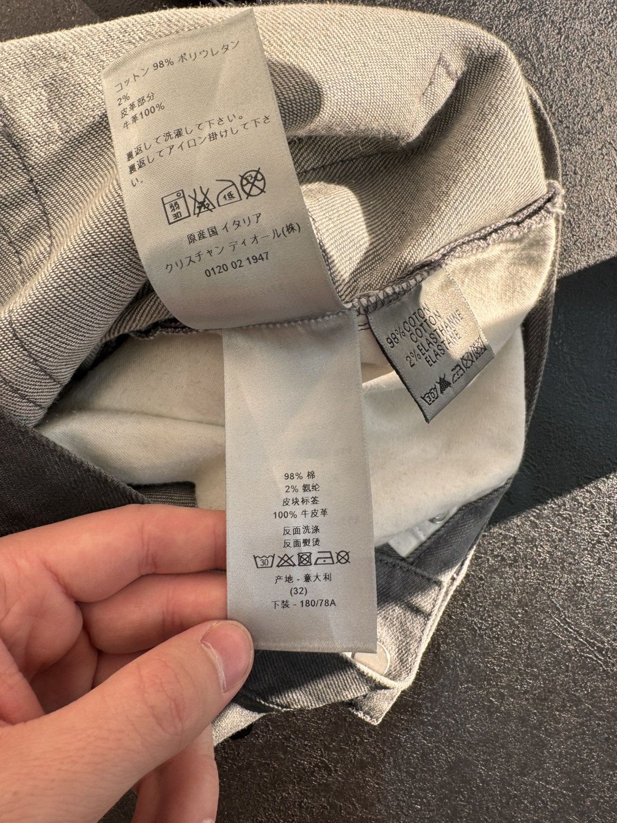 Dior Dior Homme FW14 by Kris Van Assche Gray Washed Denim Jeans Size US 32 / EU 48 - 19 Thumbnail