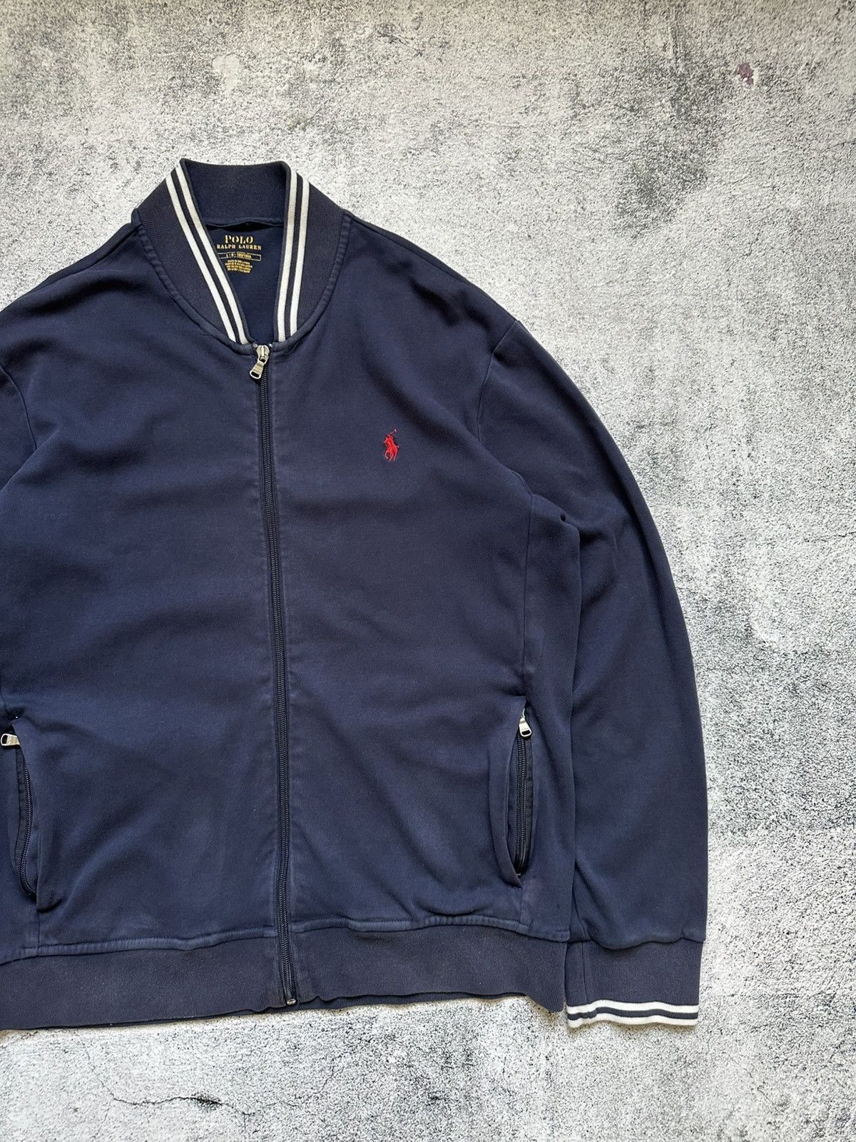 Polo Ralph Lauren Vintage Polo Ralph Lauren Zip Sweatshirt Deep Blue Fit Size US L / EU 52-54 / 3 - 3 Thumbnail