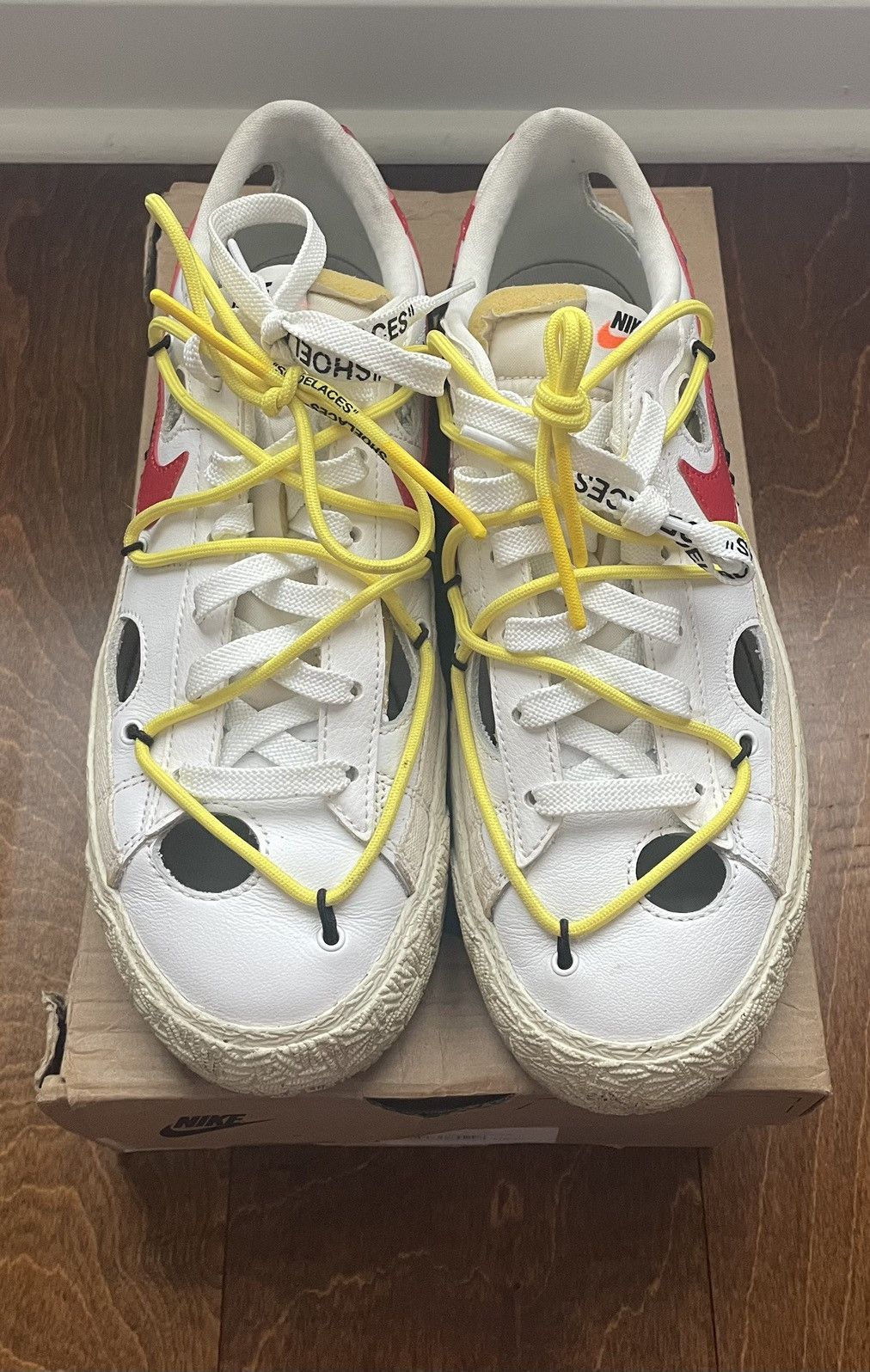 Nike × Off-White Off-White x Blazer Low “White University Red” Size US 9 / EU 42 - 1 Thumbnail