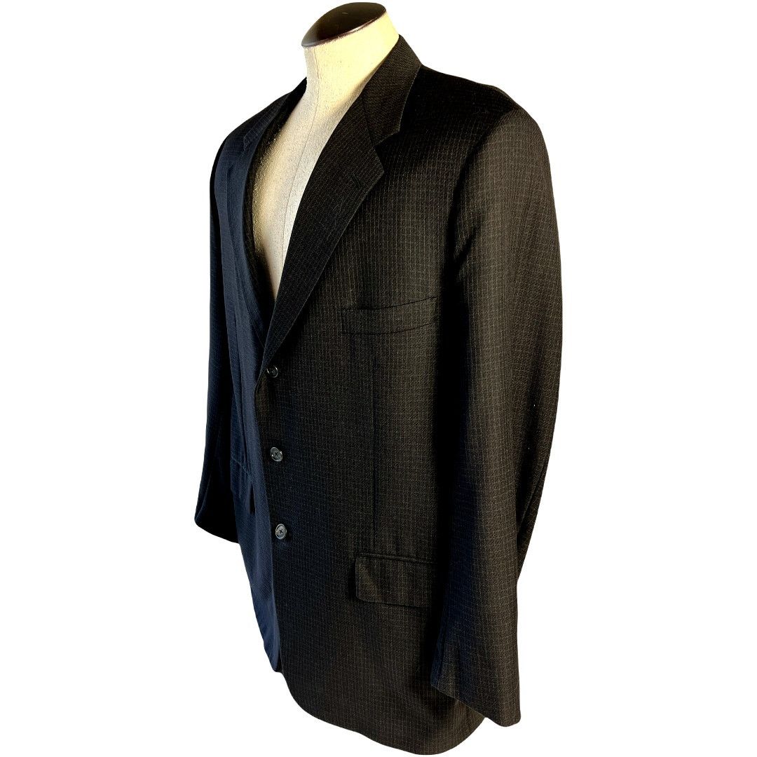 Corneliani Corneliani Italy Men's Dark Grey Wool Blazer Jacket 46 L Size 46L - 7 Thumbnail