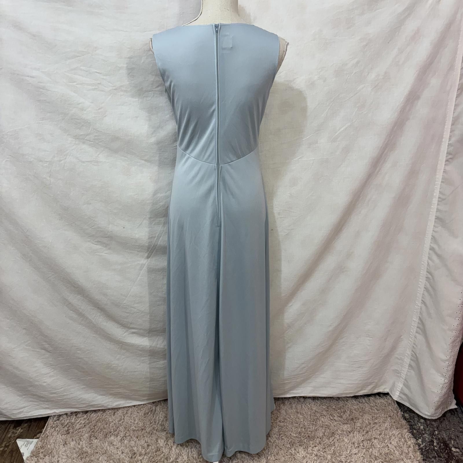 Other Vtg 70s powder blue lace capelet empire waist maxi dress Size M / US 6-8 / IT 42-44 - 5 Thumbnail
