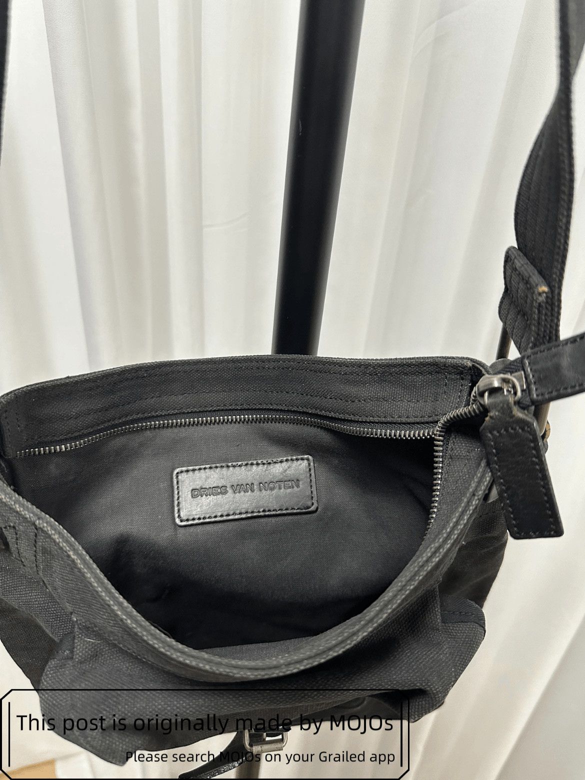Dries Van Noton Canvas Buckle Shoulder Bag