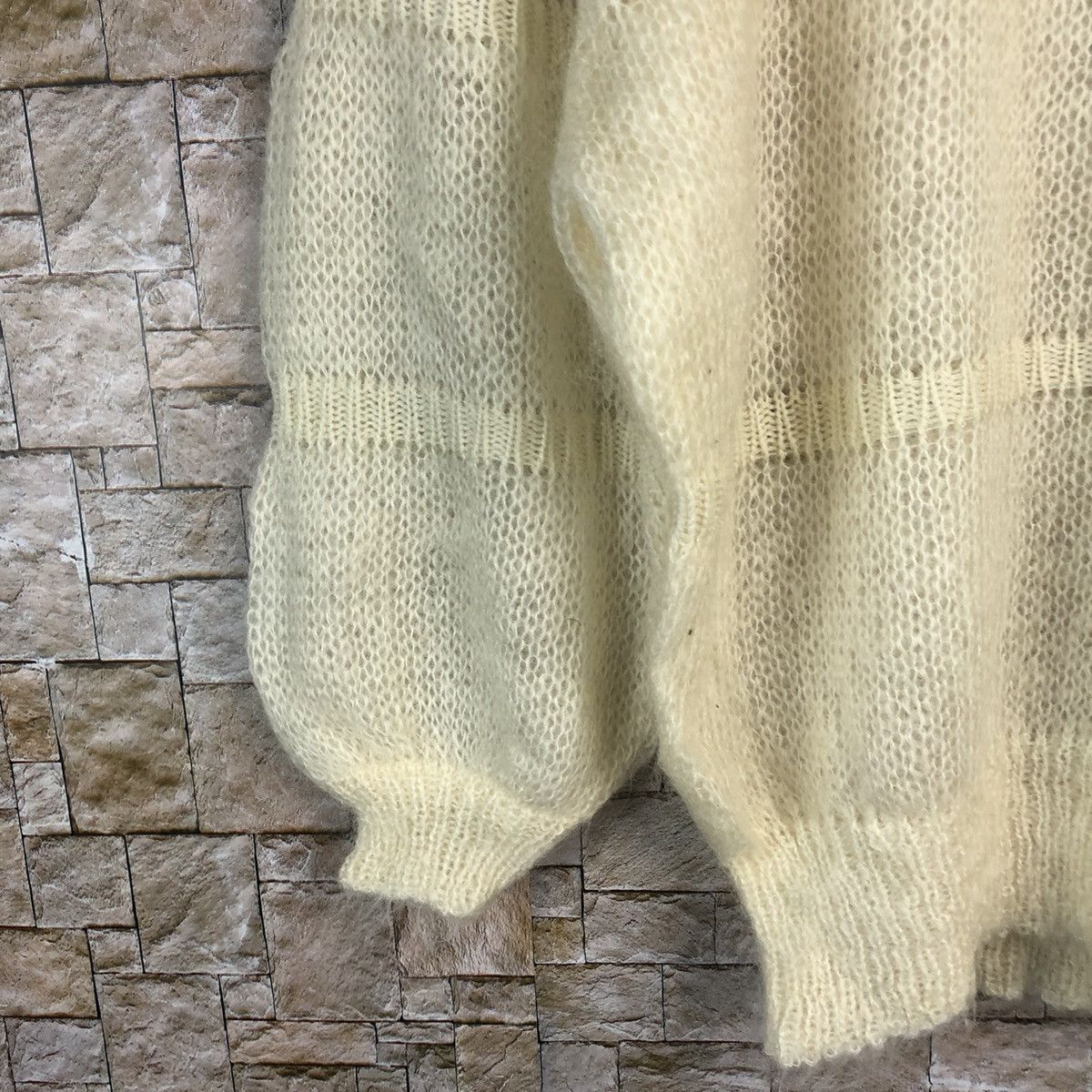 Homespun Knitwear Paimpol France White mohair fur Knitwear vintage #A939 Size M / US 6-8 / IT 42-44 - 7 Thumbnail