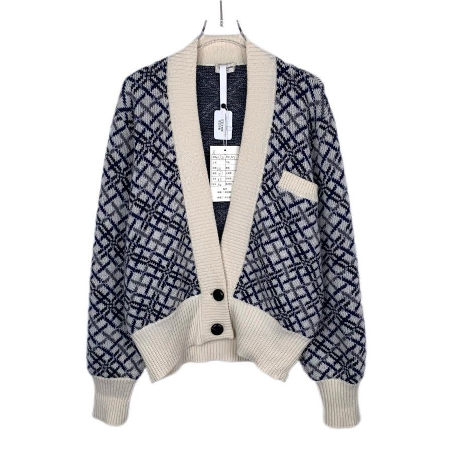 Saint Laurent Paris Saint Laurent SLP Plaid Jacquard Knitted Cardigan Coat K26WX Size M / US 6-8 / IT 42-44 - 1 Thumbnail
