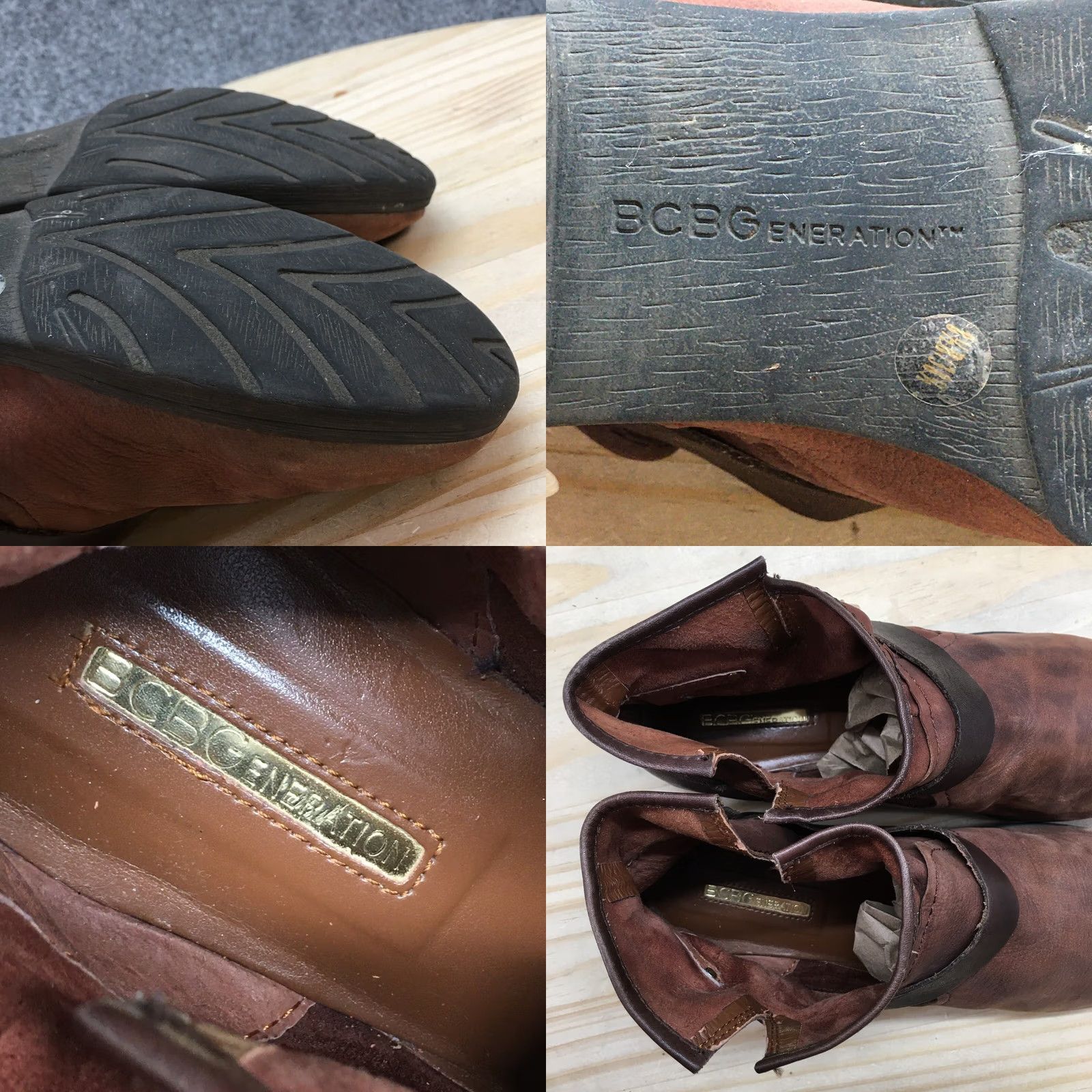 BCBGeneration BCBGeneration Ankle Boots Womens 8.5B Brown Round Toe Slip On Casual Leather Shoes Size US 9 / IT 39 - 9 Thumbnail