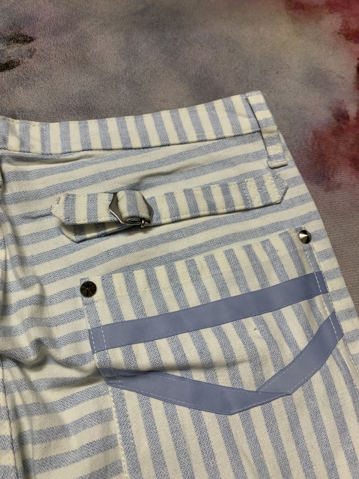 A.F.F.A. MILK BOY Prisoner Stripes Slim Fit Pants Ura-Harajuku Punk Size US 31 - 10 Thumbnail