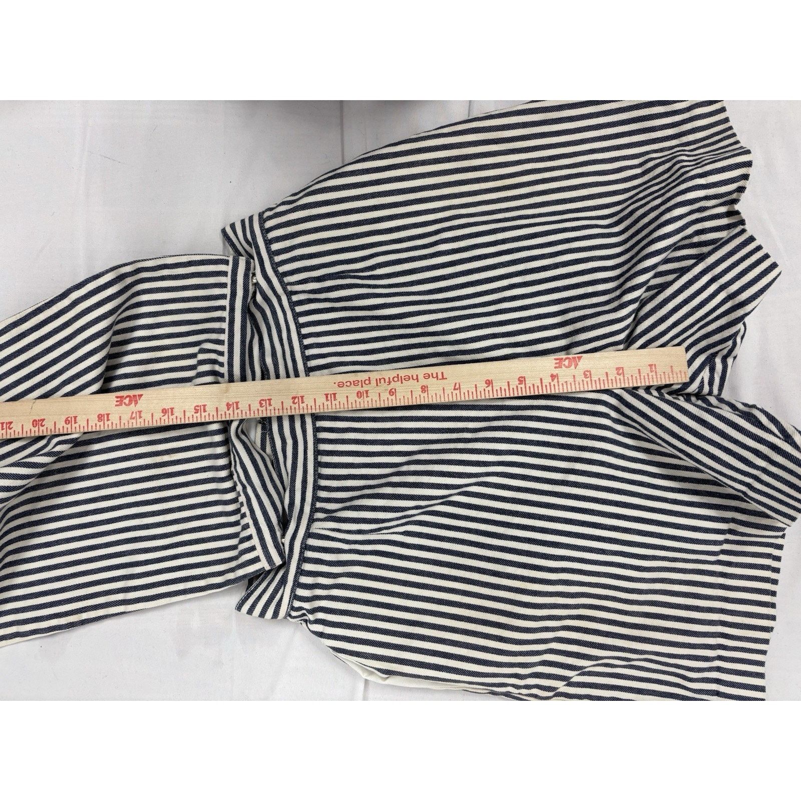 Michael Kors Kors Vintage Michael Kors Blue White Striped Denim Skort 6 Size 28" / US 6 / IT 42 - 11 Thumbnail