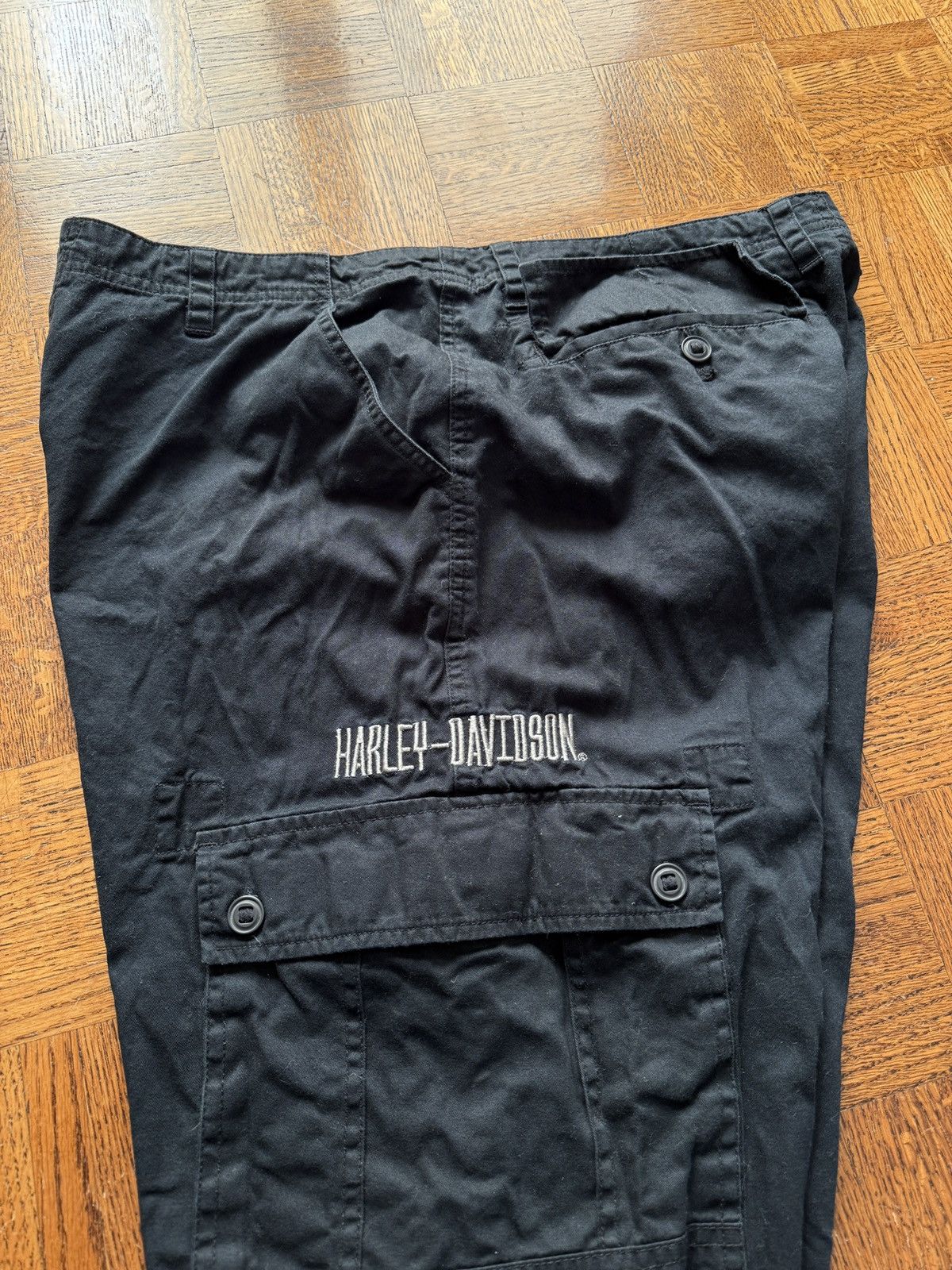 Harley Davidson Vintage Y2K Harley Davidson Embroidered Cargo Pants Size US 36 / EU 52 - 4 Thumbnail