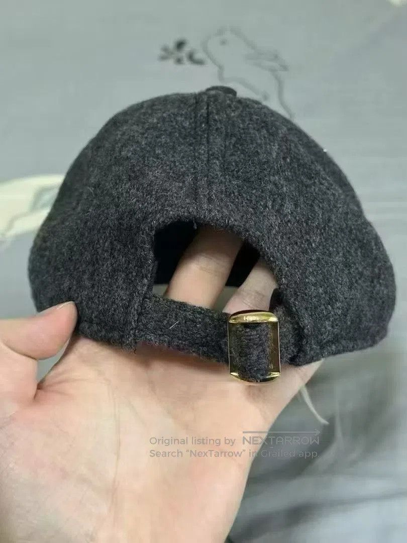 Celine CELINE Grey and White Color-Block Wool Triomphe Baseball C Size ONE SIZE - 3 Thumbnail