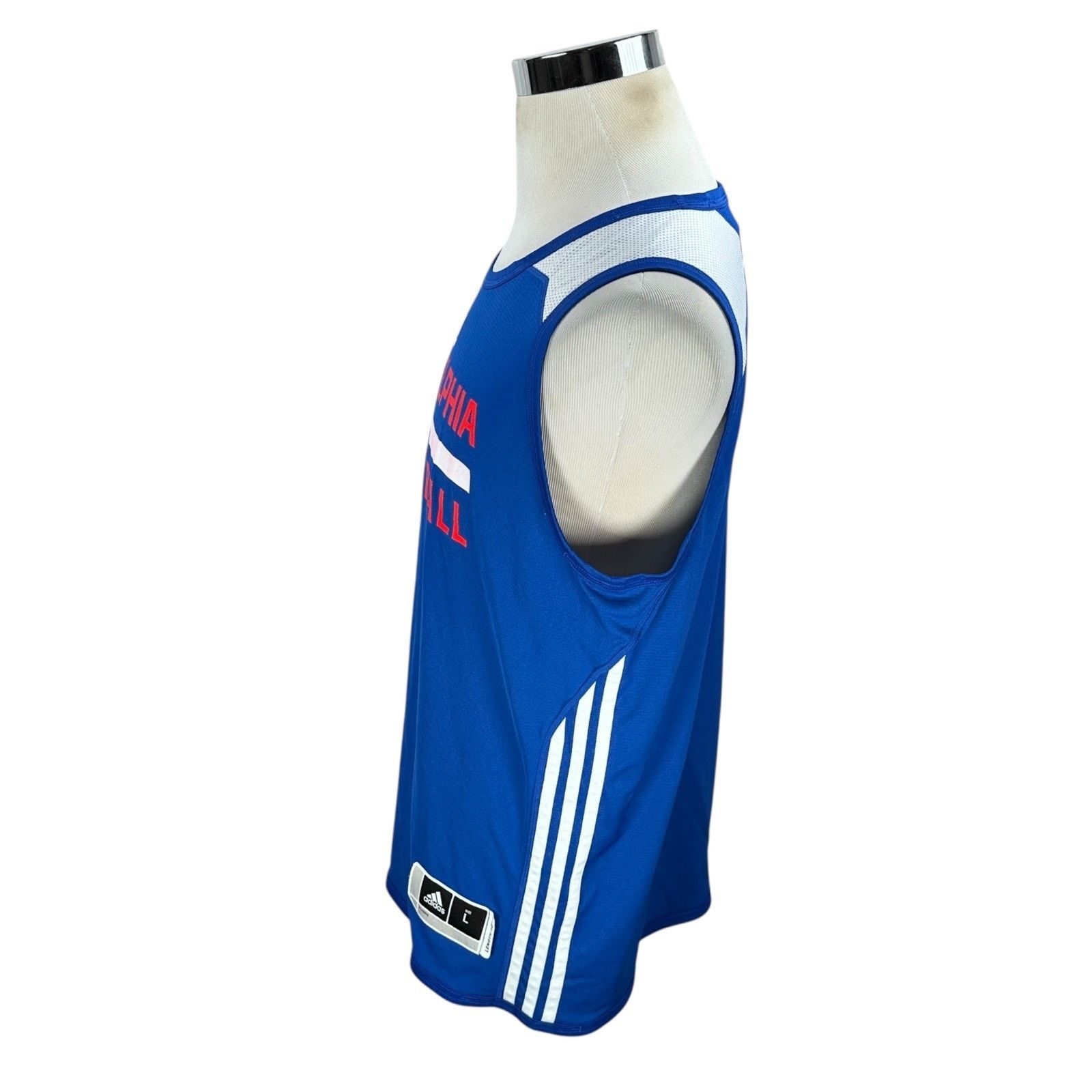 Adidas Adidas 76ers 2016 Team Practice Jersey Men Large Blue White Size US L / EU 52-54 / 3 - 3 Thumbnail