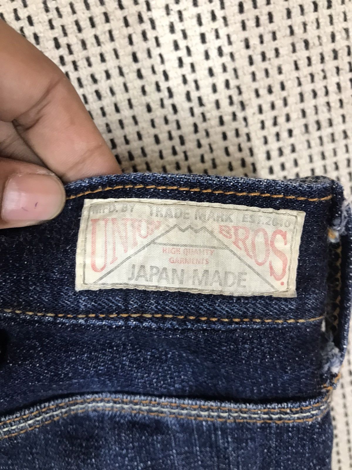 Indigo ‼️UNION BROS JAPAN MADE DOUBLE KNEE INDIGO SELVEDGE DENIM‼️ Size US 33 - 9 Thumbnail