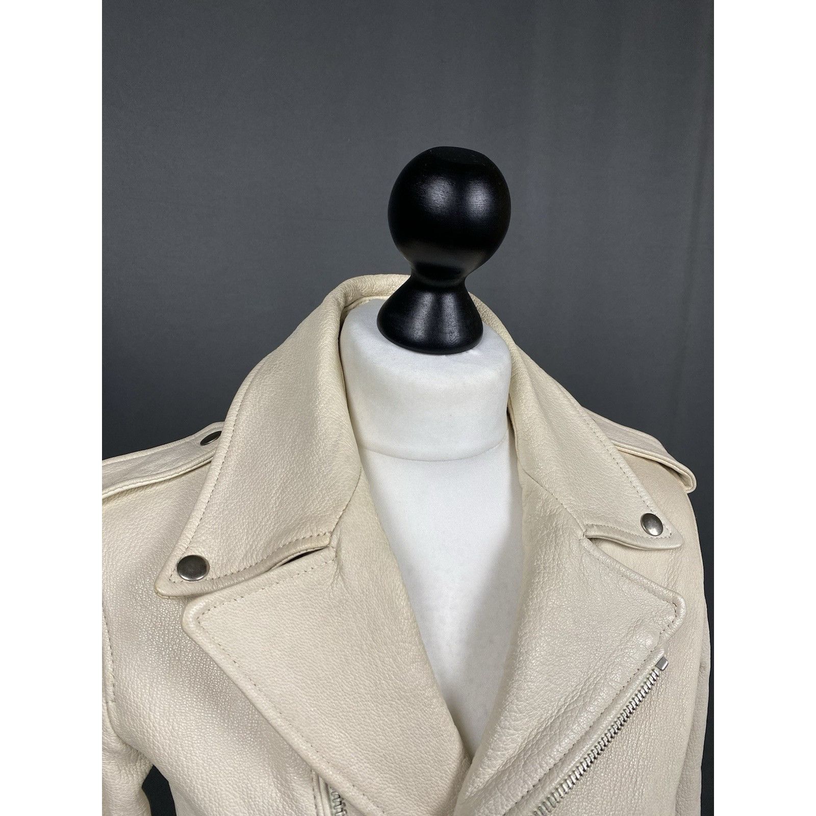 Dior RARE! DIOR Homme Swords Women's Beige Assymetric Leather Bik Size S / US 4 / IT 40 - 7 Thumbnail