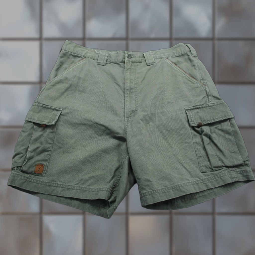 Vintage VINTAGE Dick Idol Relaxed Cargo Shirt Mens 36 Hunting Hiking Outdoors Green Cotton Canvas Pocket Cargo Mens Size US M / EU 48-50 / 2 - 1 Thumbnail