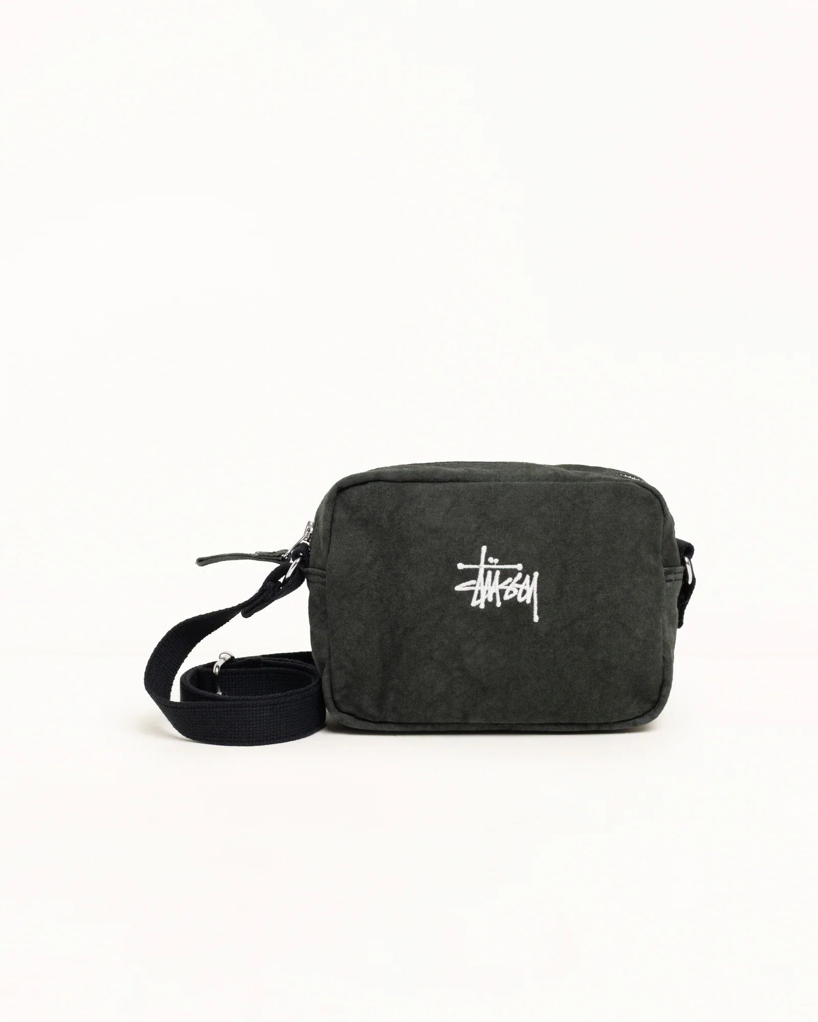 Stussy NEW 2023 summer Stussy canvas backpack washed black bag 
