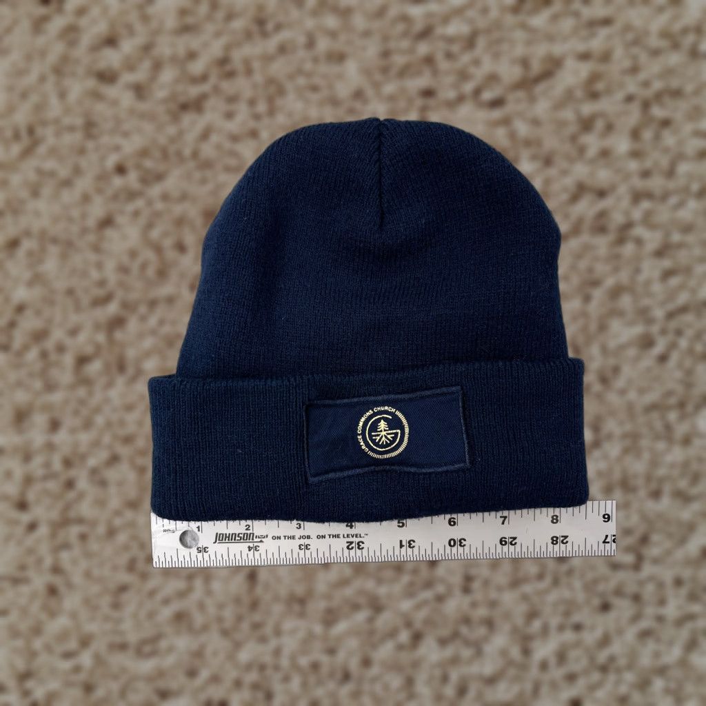 Vintage Grace Commons Church Beanie Toque Adult One Size Blue Knit Acrylic Presbyterian Hat Beanie Mens Size ONE SIZE - 1 Thumbnail