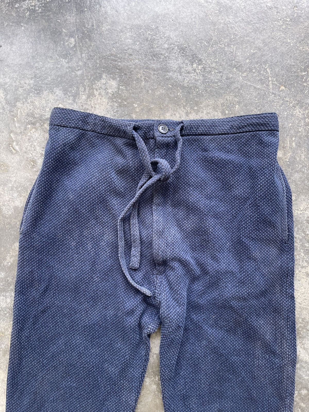 Japan Blue Vintage Indigo Dyed Thick Yarn Samue Japanese Worker Set Size US L / EU 52-54 / 3 - 3 Thumbnail