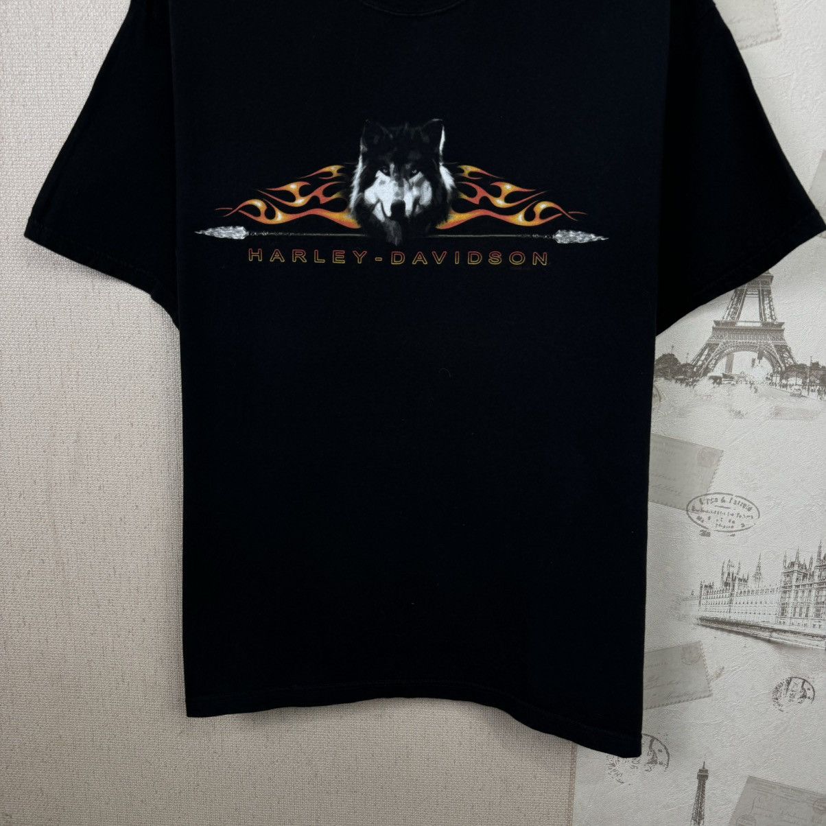 Other Vintage Harley Davidson T shirt Fire Wolf Los Angeles XL Size US XL / EU 56 / 4 - 11 Thumbnail