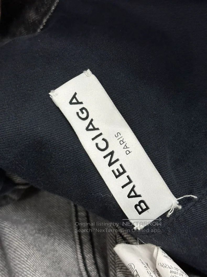 Balenciaga Balenciaga Black gradient asymmetric denim jacket Size XXS / US 00 / IT 34 - 5 Thumbnail