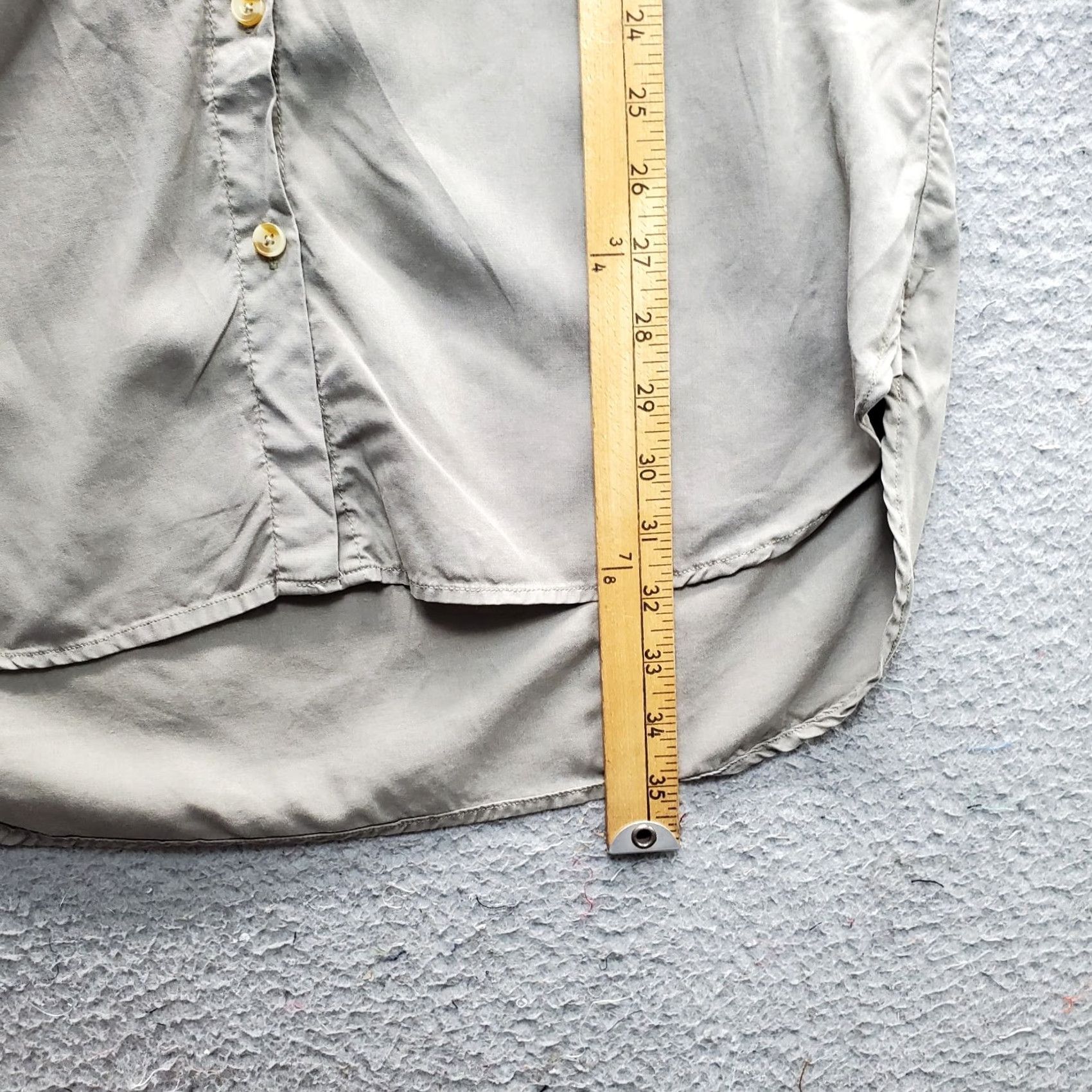 Vintage Thread & Supply Shirt Dress Women's S Gray Lyocell Roll Tab Sleeve Button Front Size S / US 4 / IT 40 - 4 Thumbnail