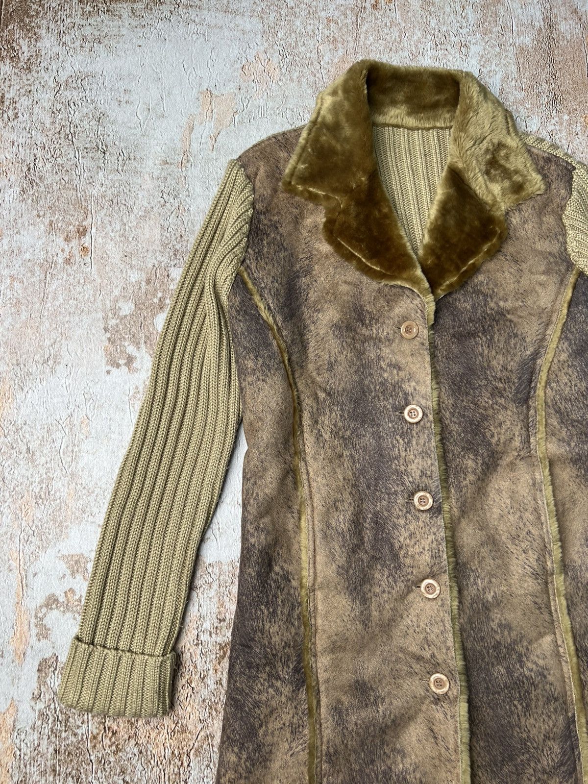 Vintage Vintage hybrid cotton/faux fur long coat Size S / US 4 / IT 40 - 4 Thumbnail