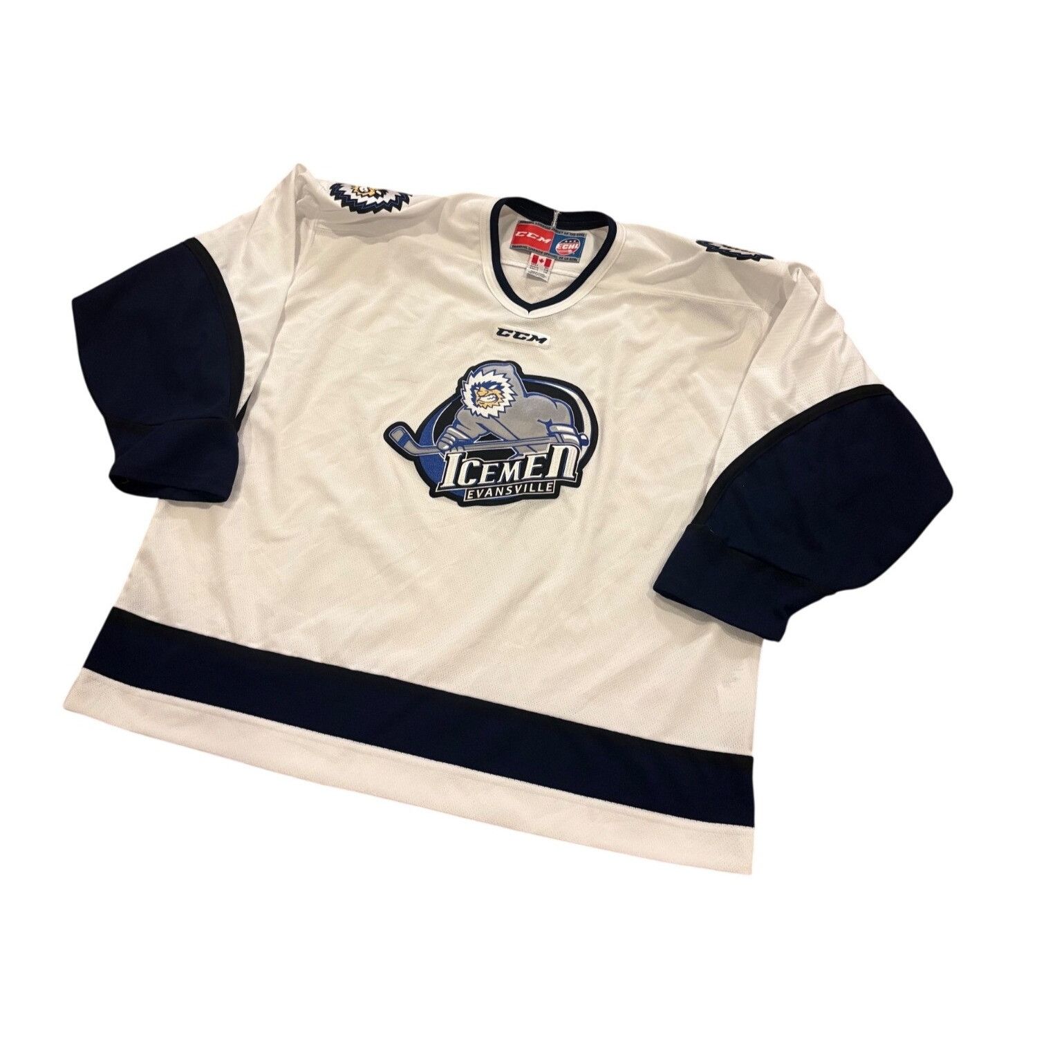 Ccm Rare CCM Evansville IceMen Defunct ECHL Hockey Jersey White Size US XXL / EU 58 / 5 - 4 Thumbnail