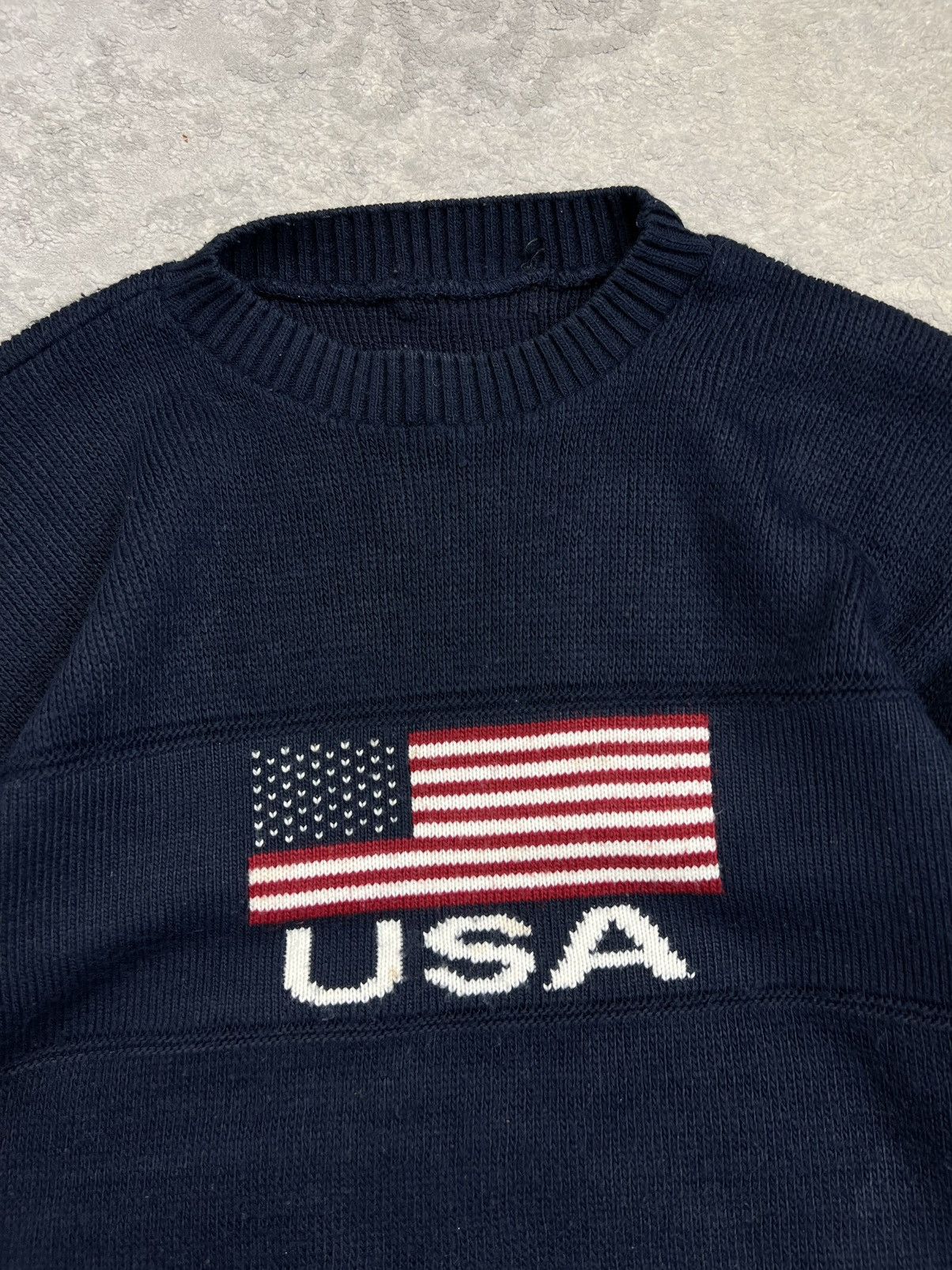 Other Boxy Fit Sweater USA Flag Vintage 90’s Swag Japan Style Size US M / EU 48-50 / 2 - 2 Thumbnail