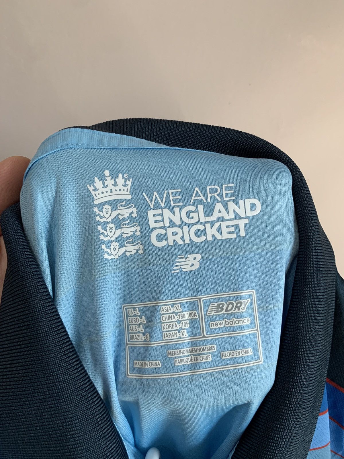 New Balance England 2019 World Cup Cricket Shirt New Balance Jersey Sz L Size US L / EU 52-54 / 3 - 13 Thumbnail