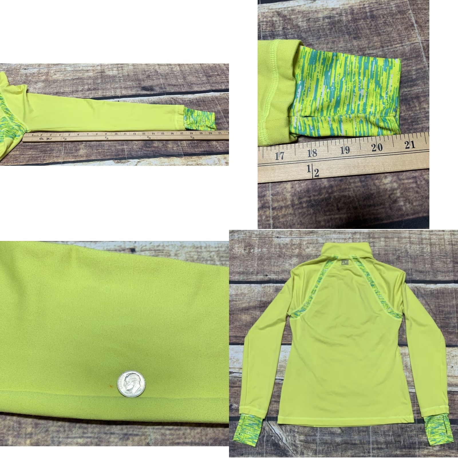 Fila FILA Sport Shirt Running Long Sleeve Yellow Size XS 1/4 Zip Thumb Holes Womens 1/4 Zip Pullover Mock Neck Activewear Size XS / US 0-2 / IT 36-38 - 8 Thumbnail