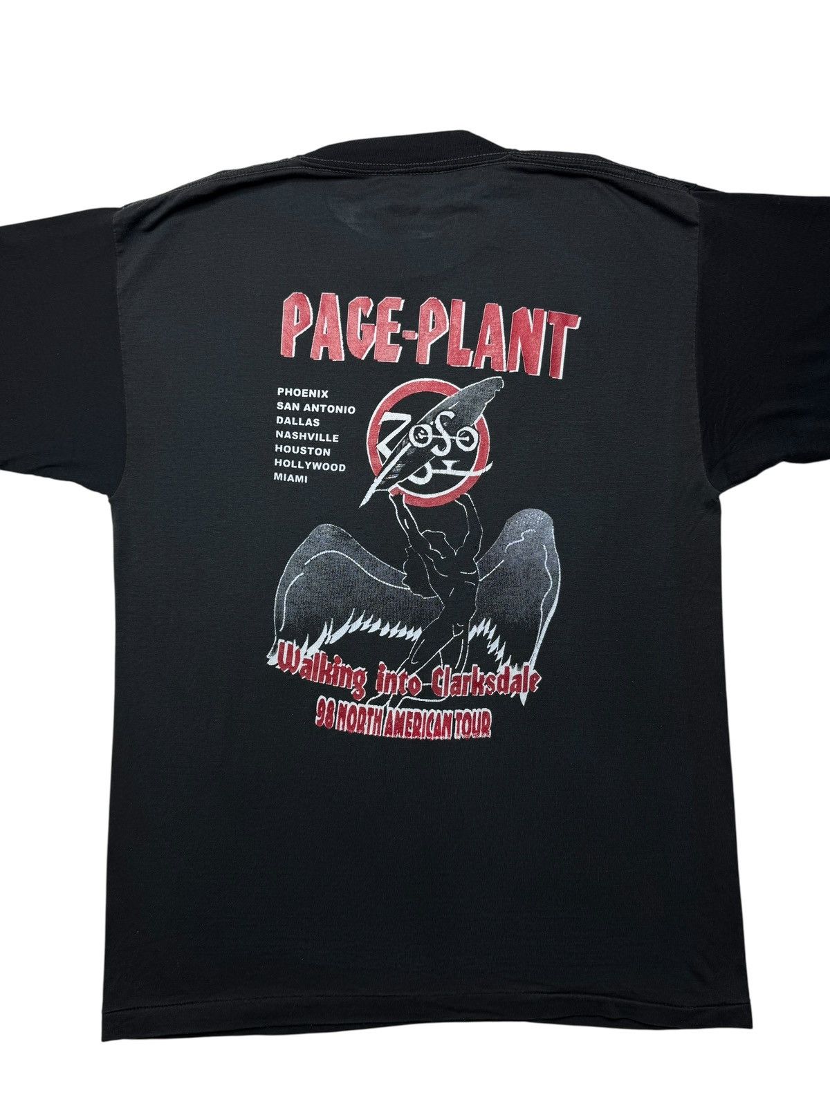 Band Tees Vintage 1998 Page & Plant Led Zeppelin Band Tee Shirt Size US XL / EU 56 / 4 - 5 Thumbnail