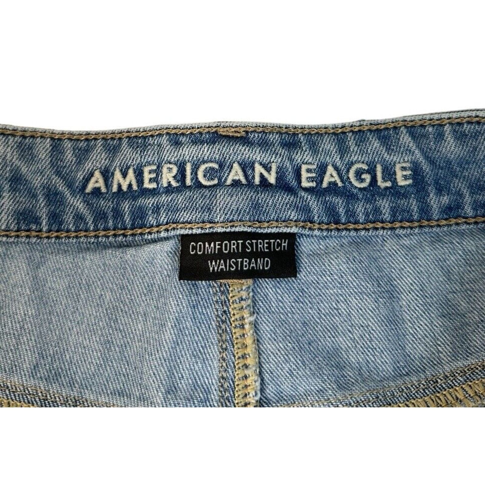 American Eagle Outfitters American Eagle Comfort Stretch Mom Jean Shorts Distressed16 Size 38" / US 16 / IT 52 - 3 Thumbnail