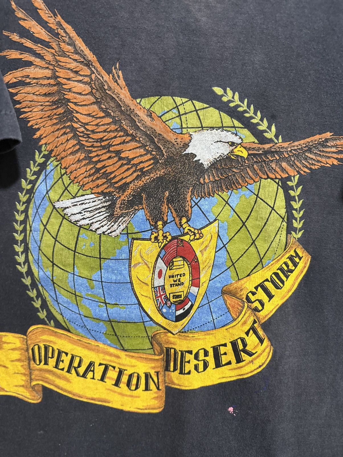 Third & Army Vintage 90s Operation Desert Storm Faded Tee Size US M / EU 48-50 / 2 - 2 Thumbnail