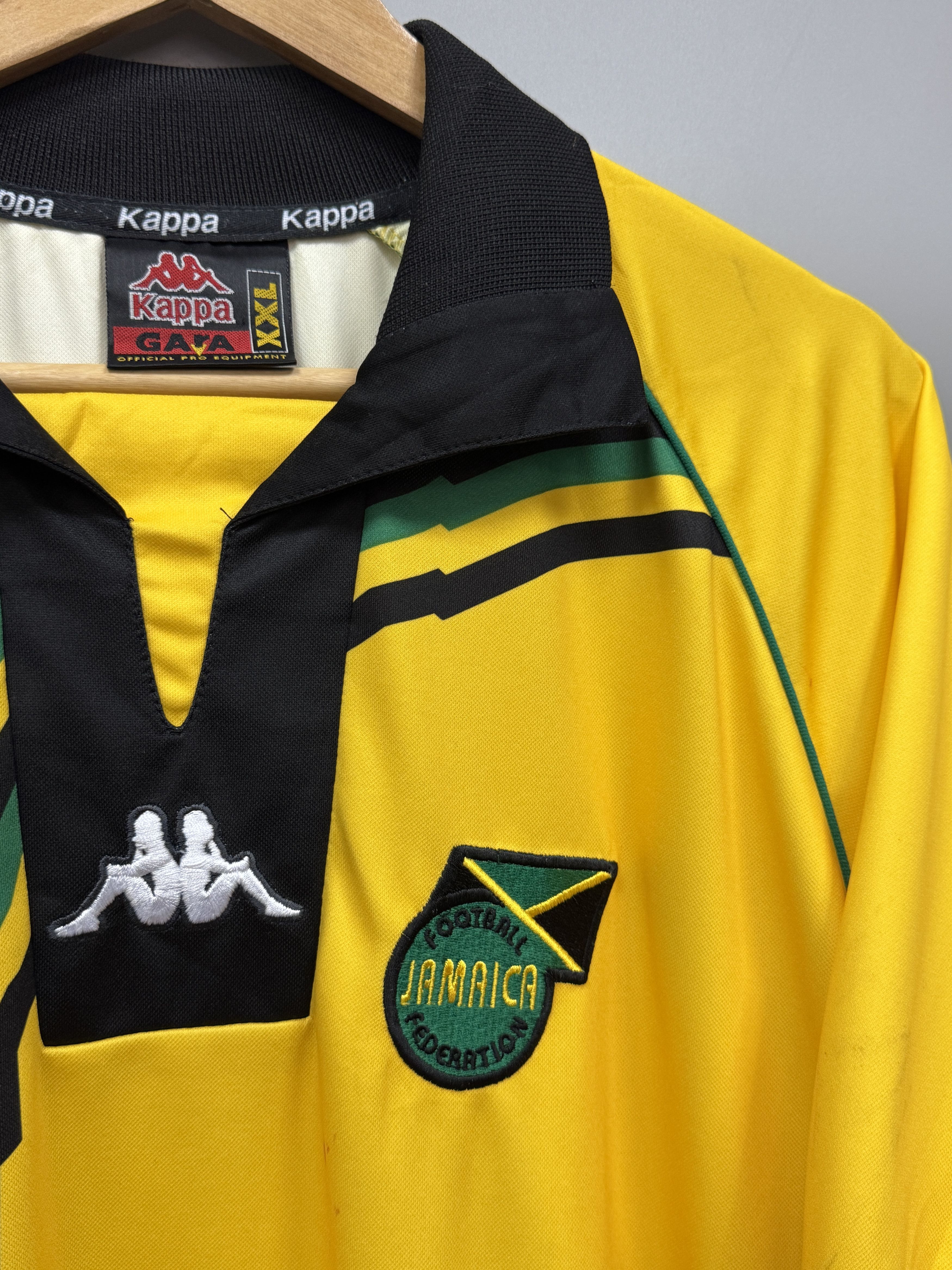 Kappa 1998 Jamaica PETER 4 World Cup Kappa Football Soccer Kit Size US XXL / EU 58 / 5 - 6 Thumbnail