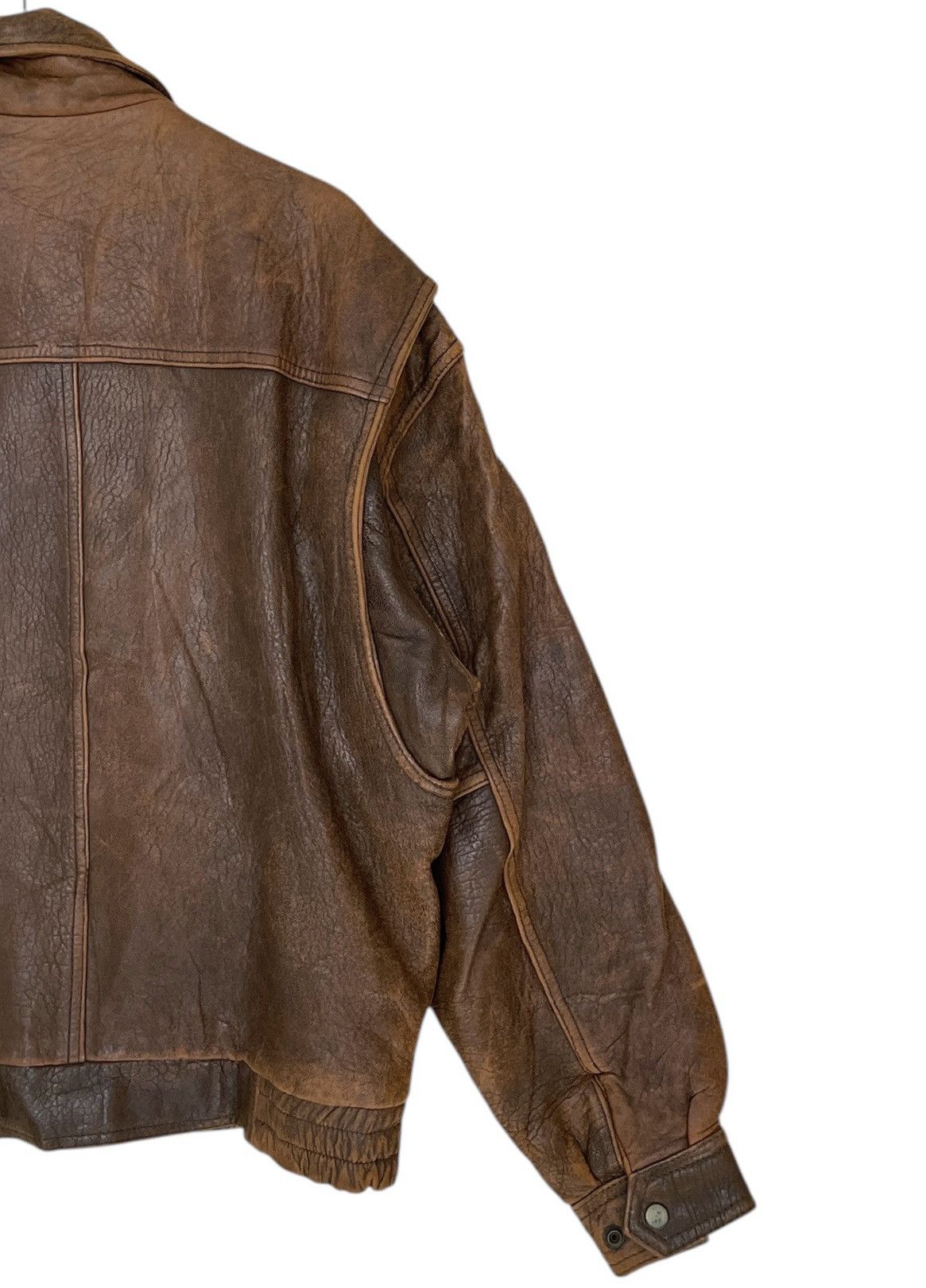 Japanese Brand × Vintage Vintage Japanese Brand Fly Leather Jacket 1990s Size US M / EU 48-50 / 2 - 8 Thumbnail