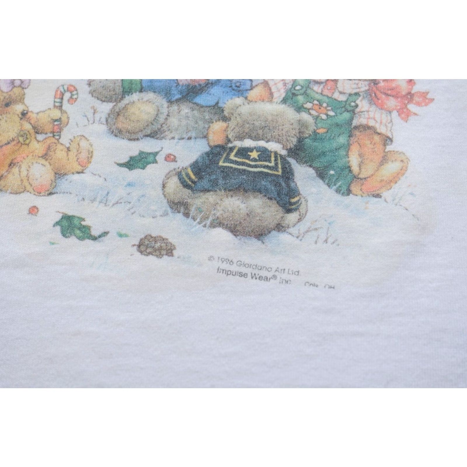Fruit Of The Loom VINTAGE Fruit of the Loom 2XL White Christmas Santa Bear Graphic T Shirt 90s 1996 Mens Size US XXL / EU 58 / 5 - 5 Thumbnail