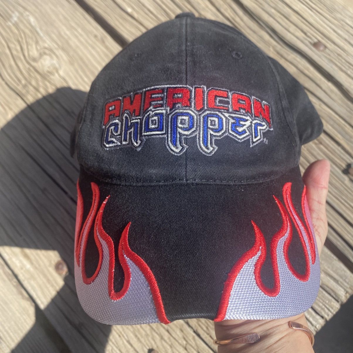 Other American Chopper H3 Headgear Hat Embroidered Flames Cap Y2K Size ONE SIZE - 1 Thumbnail