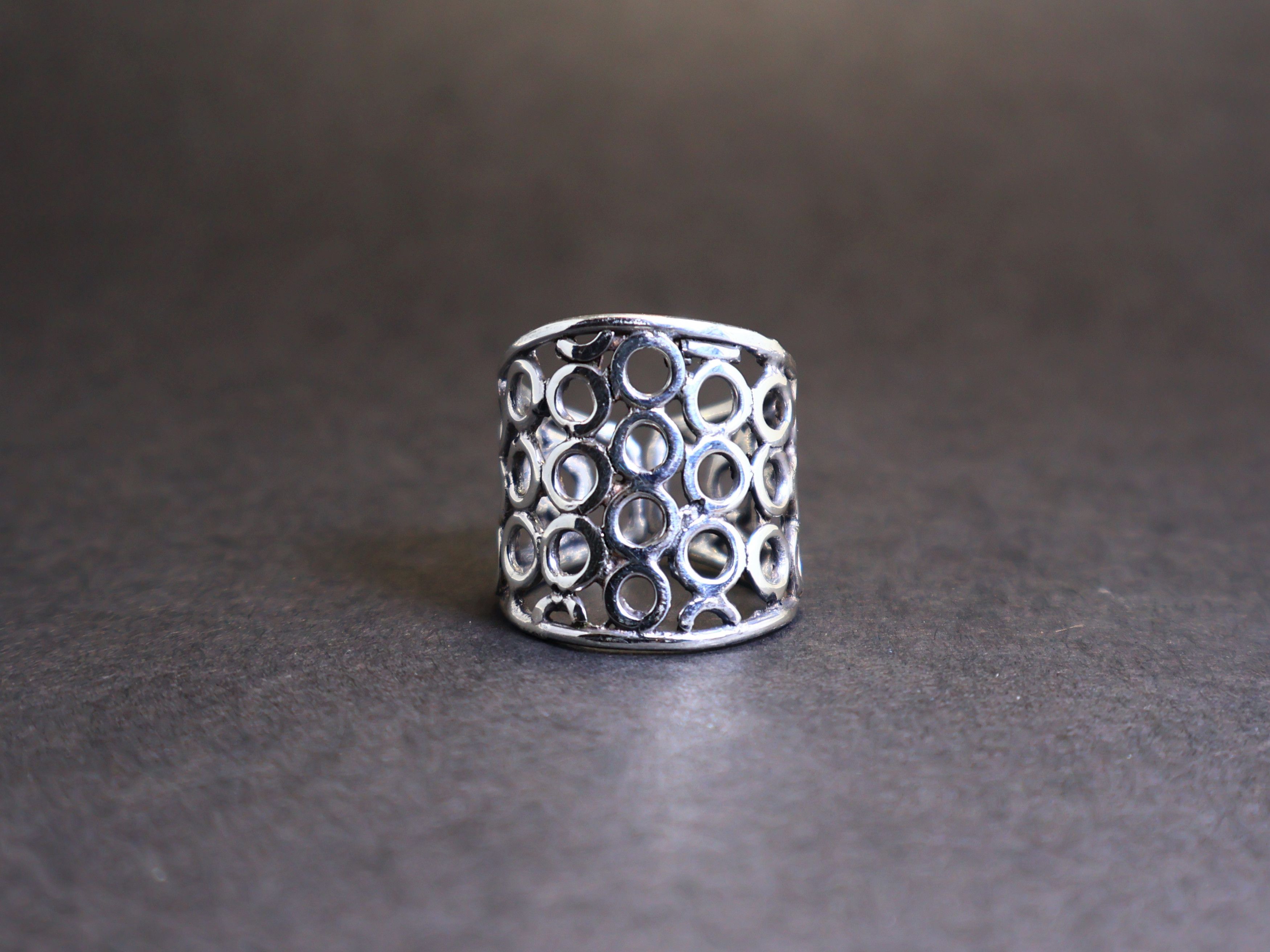 Handmade Wide Band Ring, Handmade Dainty Ring, 925 Silver Band Ring, Size ONE SIZE - 1 Thumbnail