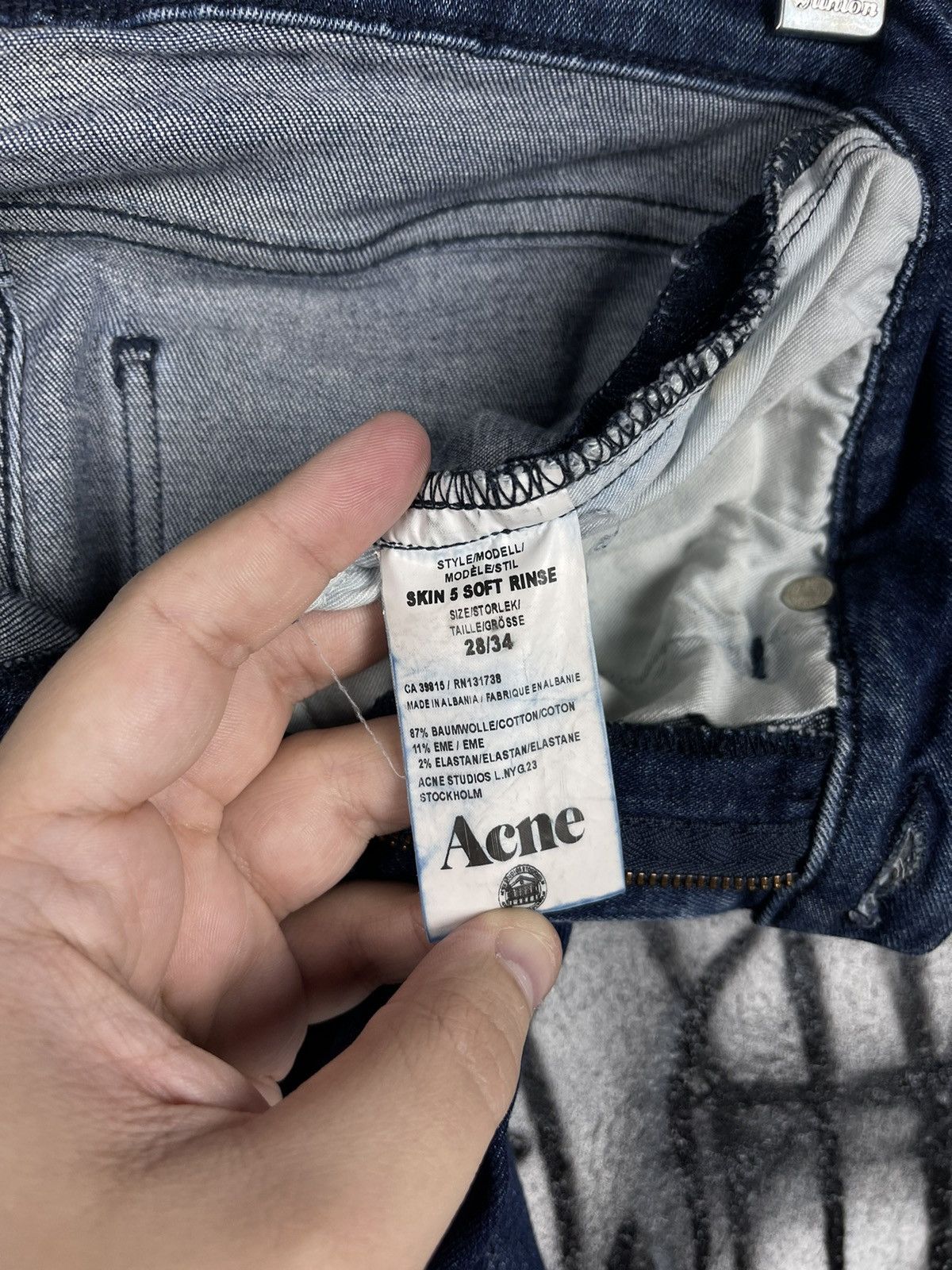 Acne Studios Acne Studios Skin 5 Soft Rinse Jeans Woman’s Size 28/34 Size 28" / US 6 / IT 42 - 11 Thumbnail