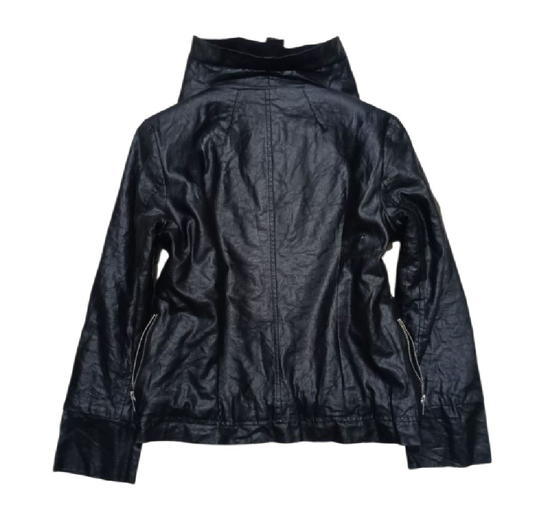 14th Addiction × Isamu Katayama Backlash × Le Grande Bleu (L.G.B.) Shearling Bauhaus Leather Asymmetrical Jacket Size M / US 6-8 / IT 42-44 - 3 Thumbnail