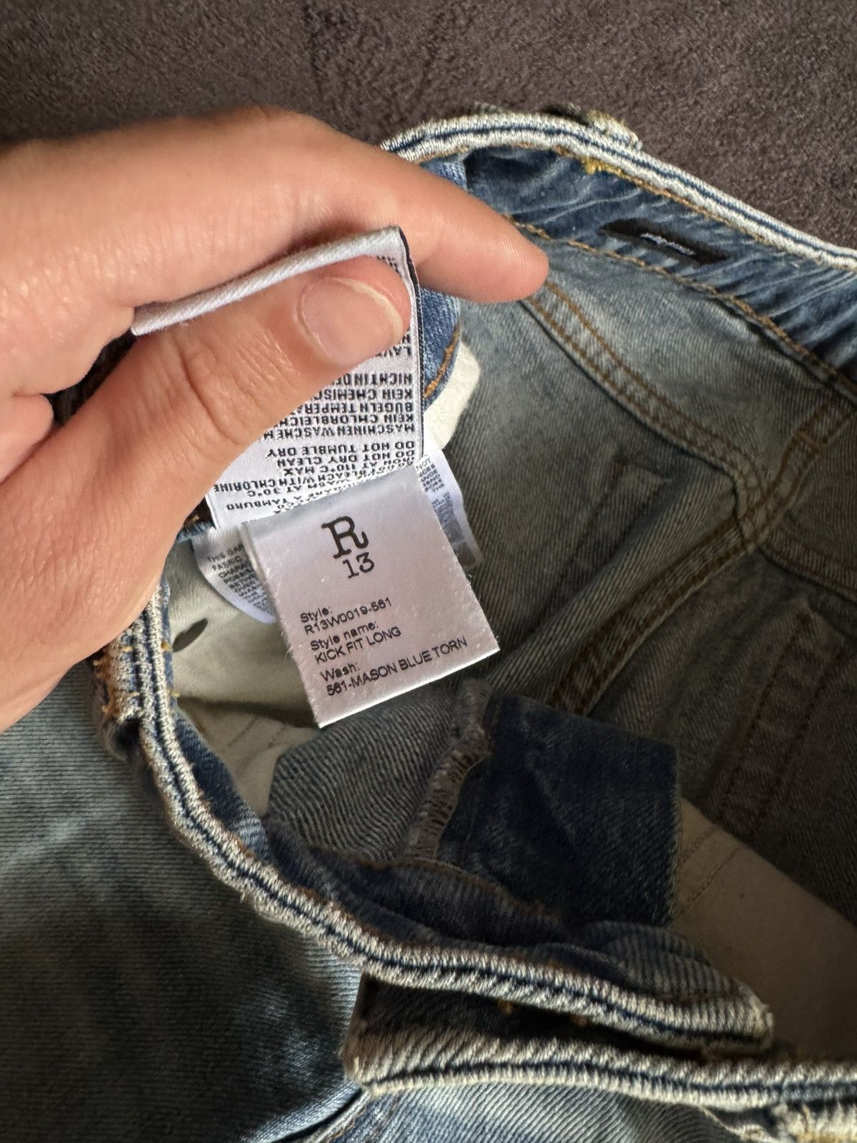R13 R13 Kick Fit Long Denim Jeans Size 25" / US 0 / IT 36 - 11 Thumbnail