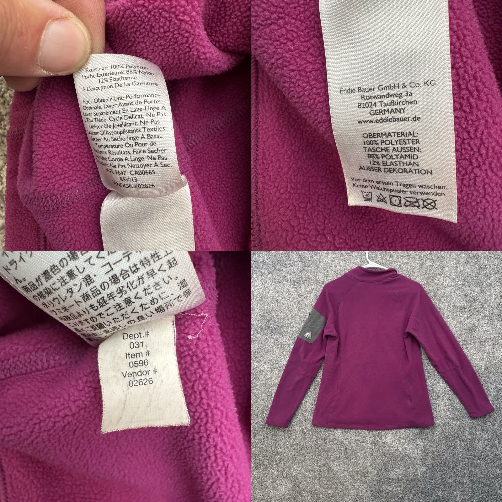 Eddie Bauer Eddie Bauer Fleece Jacket Sz Large Polartec First Ascent Quarter Zip Warm Womens Size L / US 10 / IT 46 - 9 Thumbnail