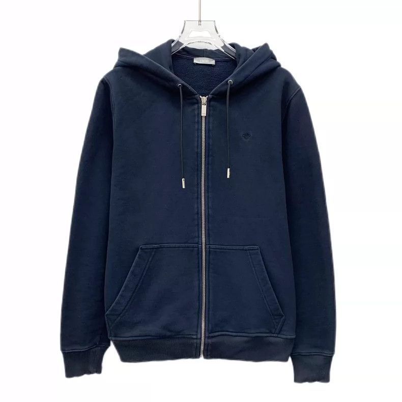 Dior Dior Navy Blue Embroidered Hoodie Jacket XS- DMC Size US XS / EU 42 / 0 - 1 Thumbnail