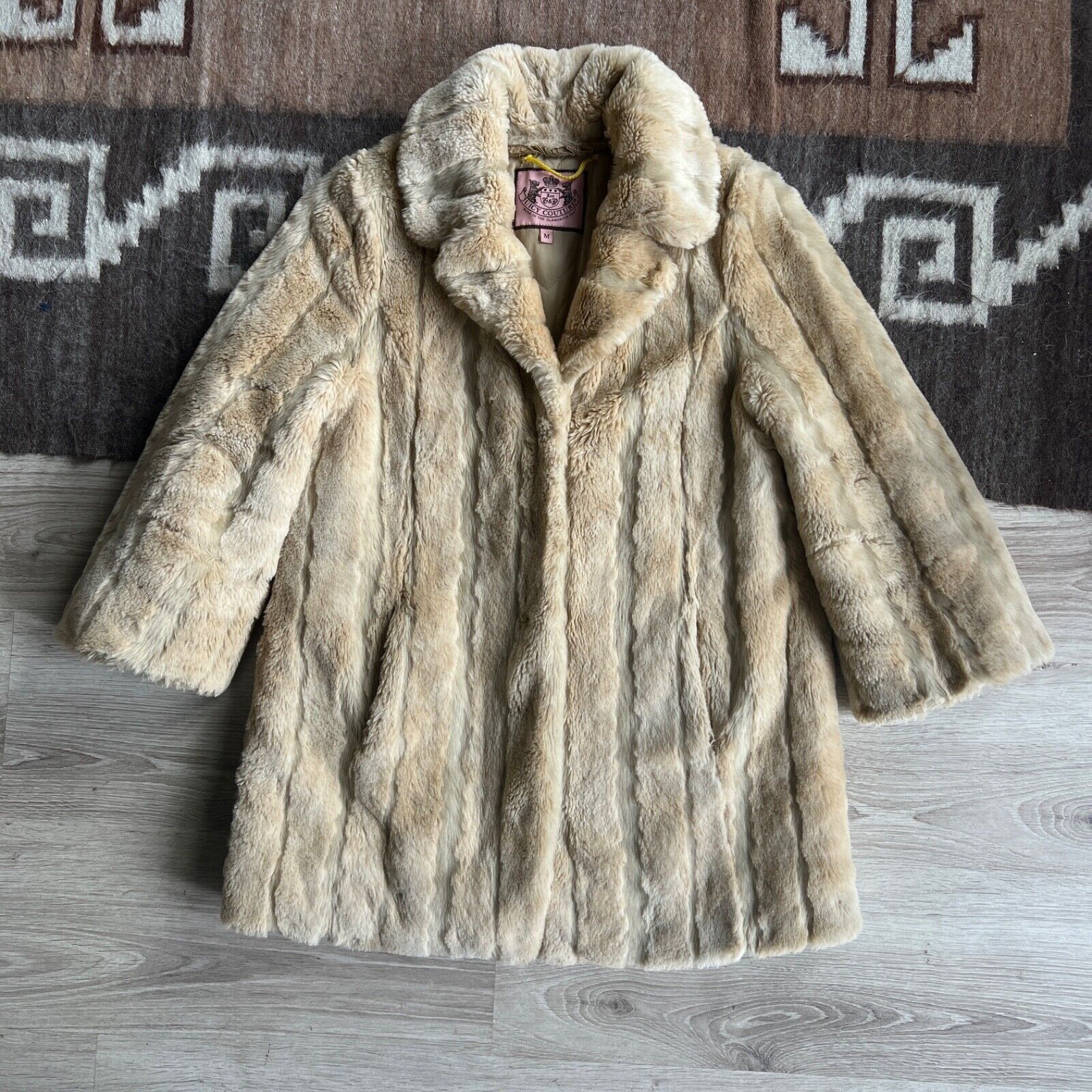 Juicy Couture Juicy Couture y2k Faux Fur Modacrylic 3/4 Sleeve Coat 8707AC Size M / US 6-8 / IT 42-44 - 3 Thumbnail